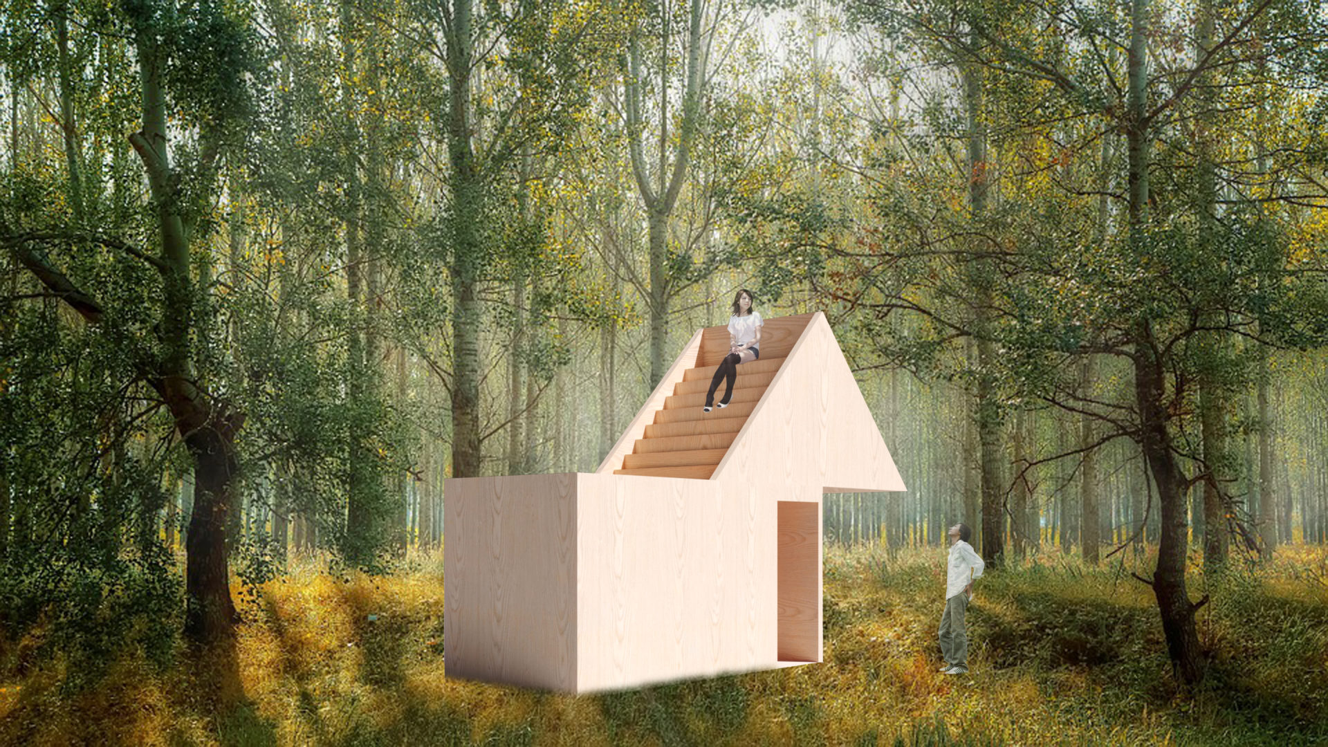 設計した大川家具工業会の小屋 “Sliding Roof” が 「Japan Home & Building Show 2019」に出展されます